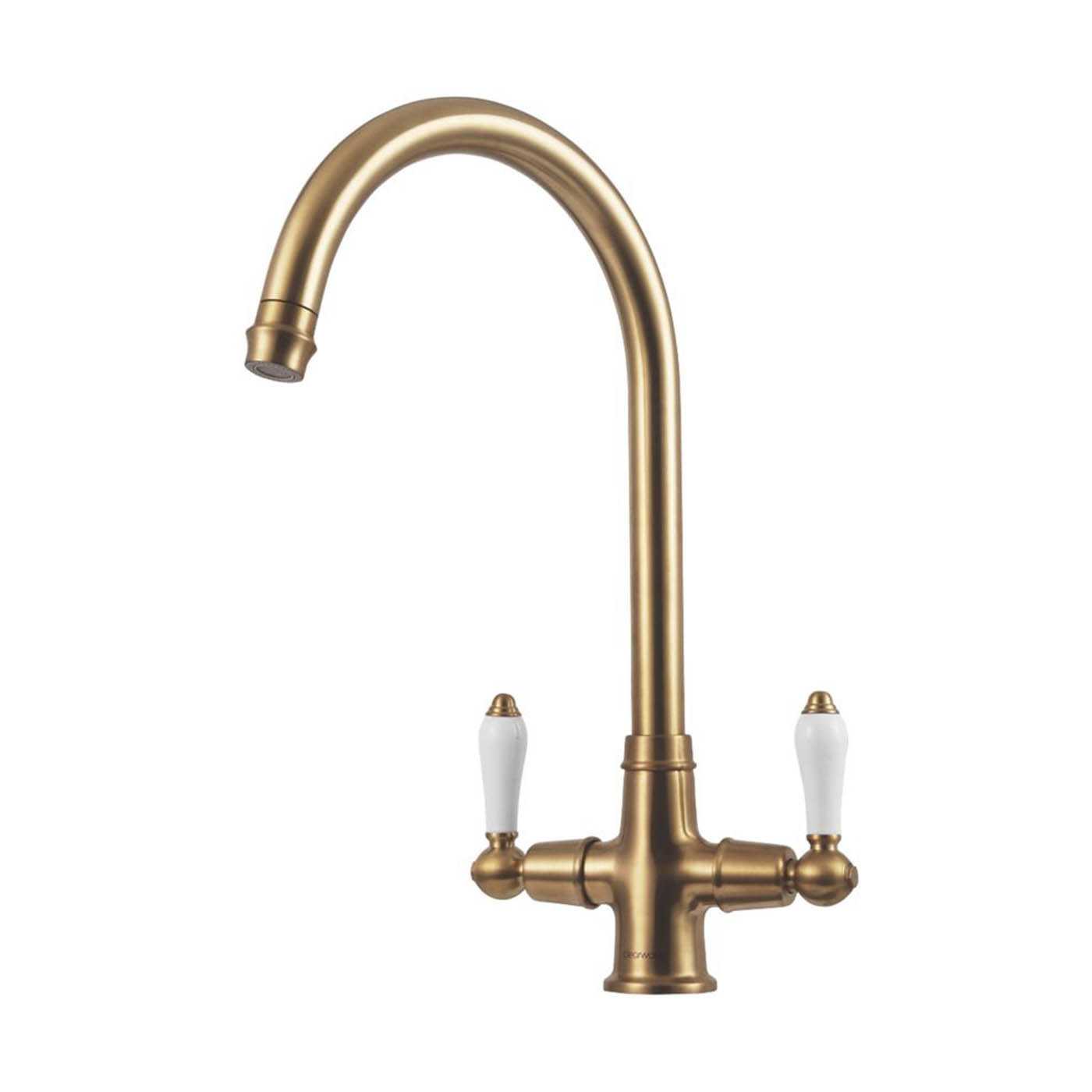 Clearwater Monobloc Tap Twist And Spray Dual Lever Brushed Bronze Traditional - Image 1