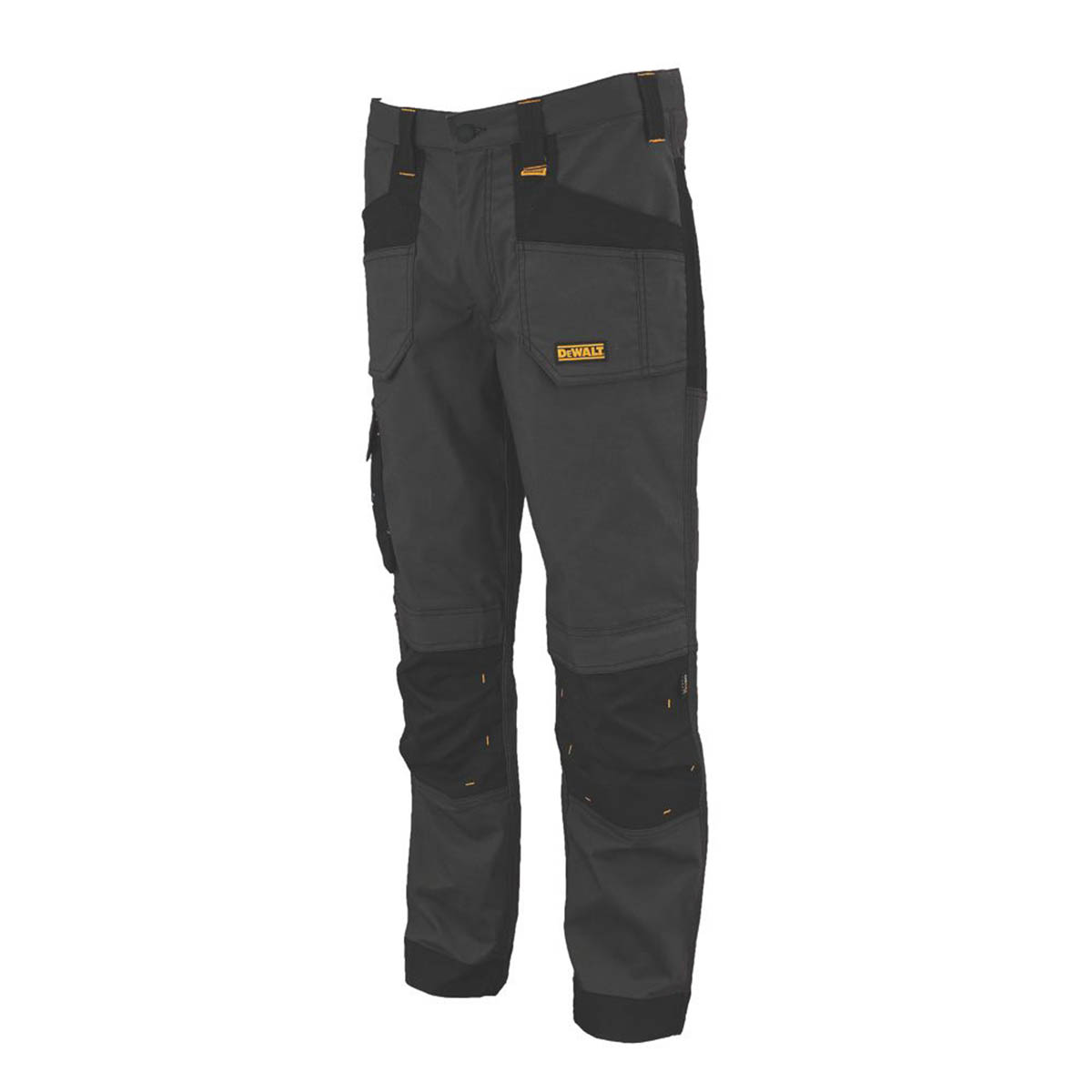 DeWalt Work Trousers Mens Slim Fit Black Grey Breathable Multi Pocket 40"W 31"L - Image 1