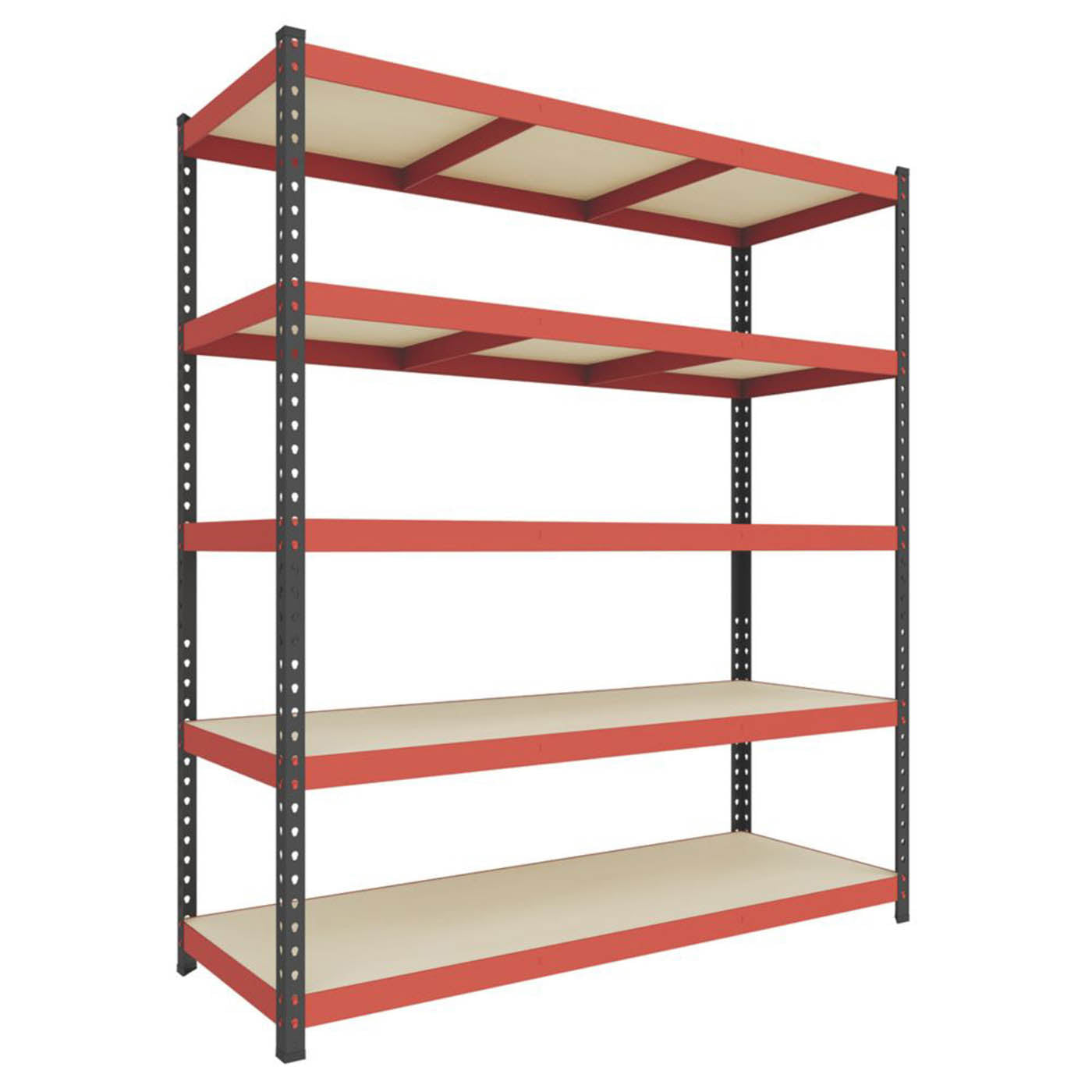 Shelving Unit 5-Tier Metal Garage Storage Shelves Racking Heavy Duty 180x160cm - Image 1