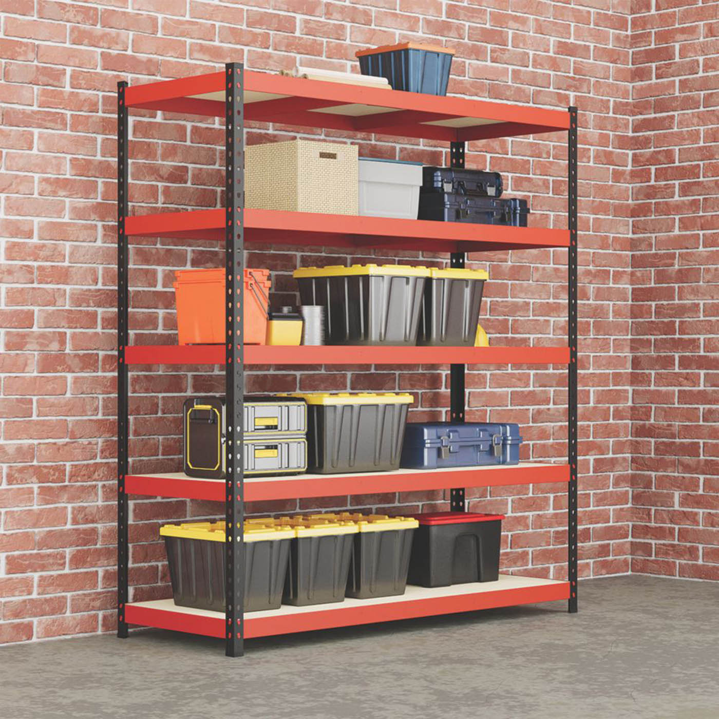 Shelving Unit 5-Tier Metal Garage Storage Shelves Racking Heavy Duty 180x160cm - Image 5