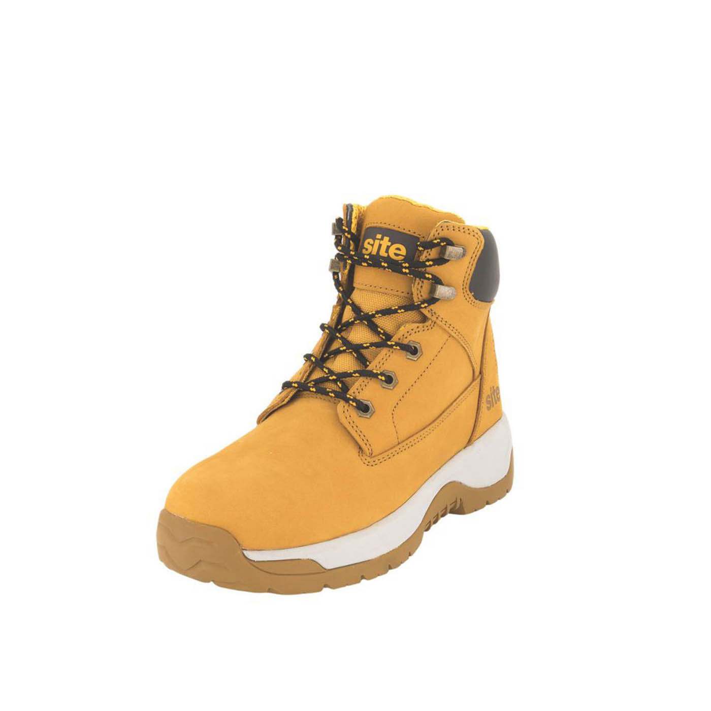 Site Safety Boots Womens Standard Fit Brown Safety Shoes Steel Toe Size 6 - Image 1
