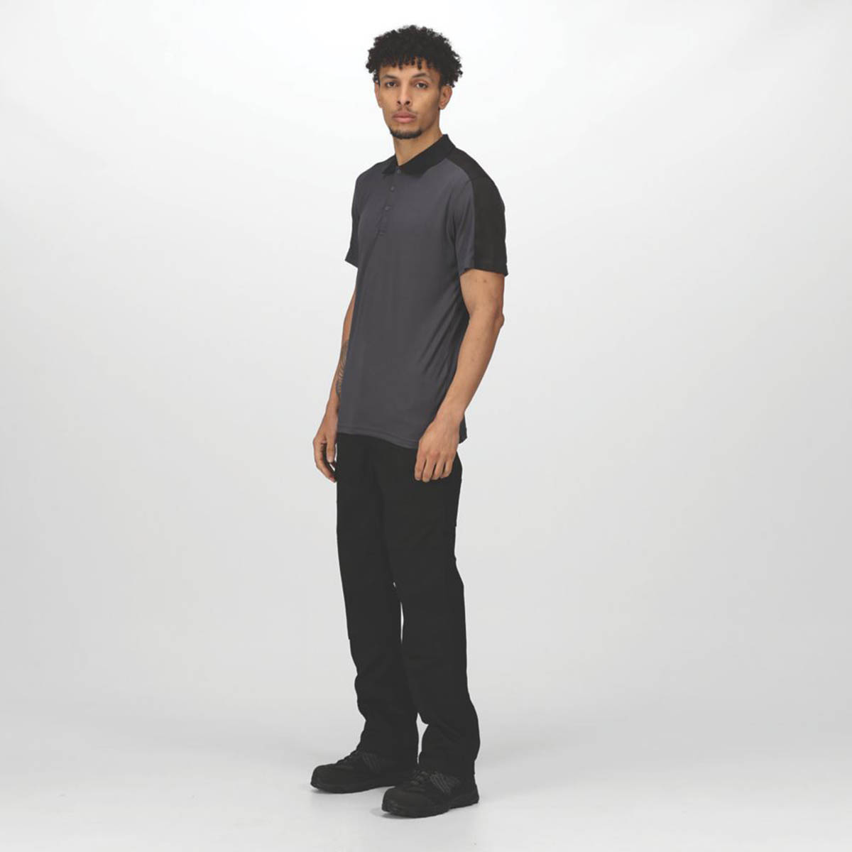 Regatta Mens Work Trousers Cargo 6 Pockets Black Water Repellent 38" W 29" L - Image 5