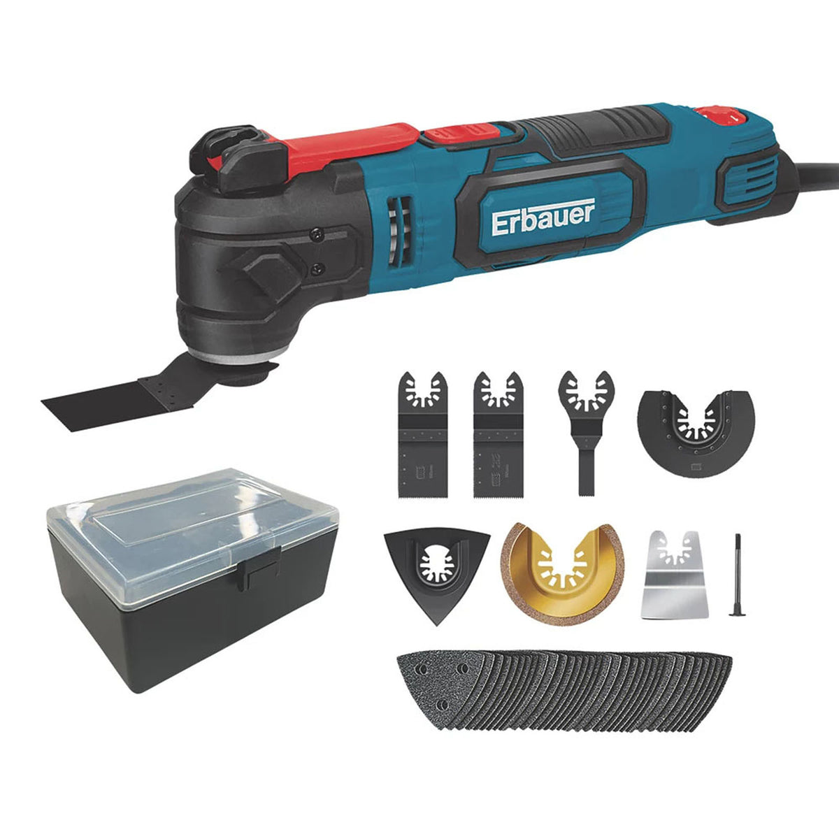 Erbauer Multi Tool Kit Electric EMT300-QC Variable Speed 44 Accessories 300W - Image 1