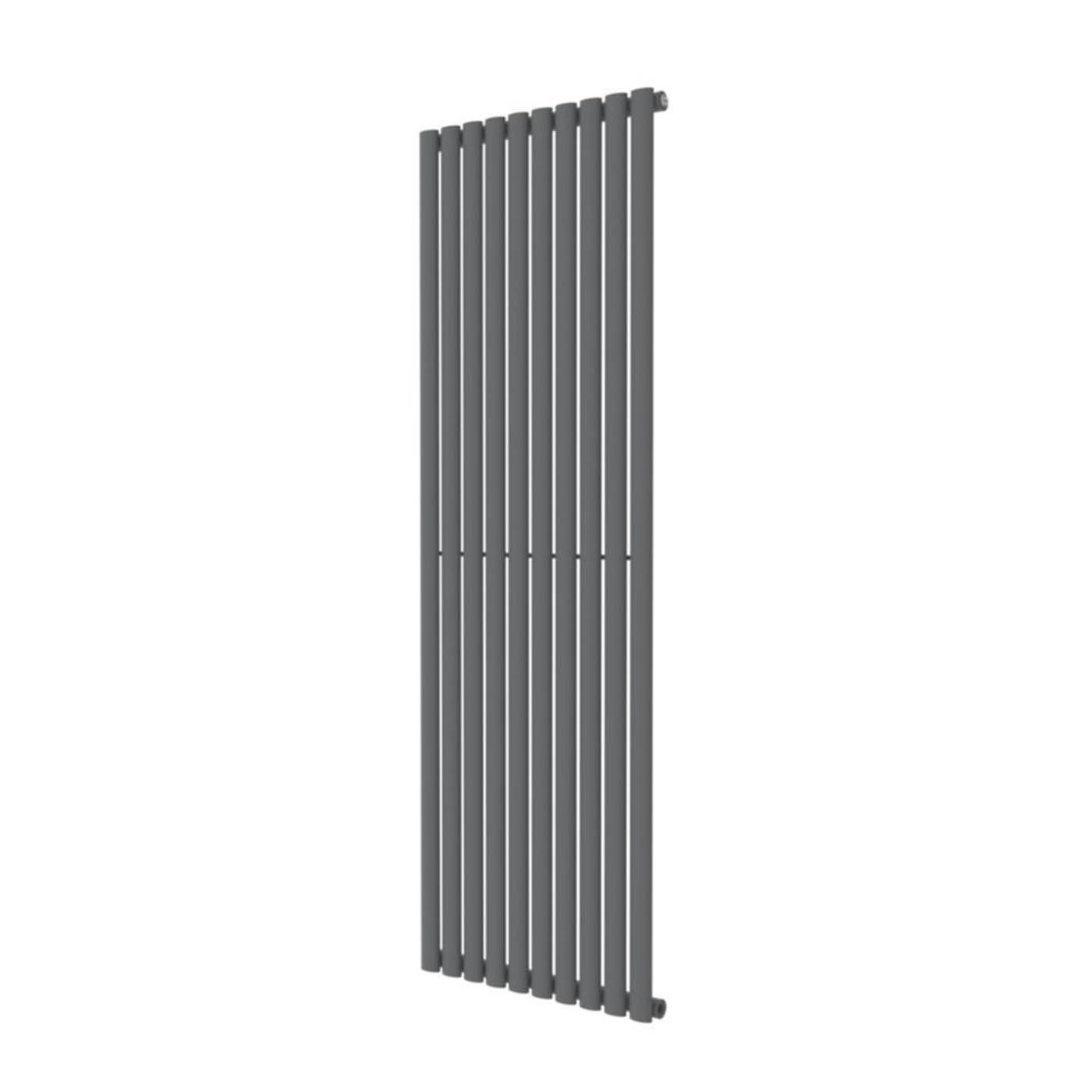 Flomasta Designer Radiator Anthracite Vertical Steel Modern (H)180x(W)60cm - Image 1