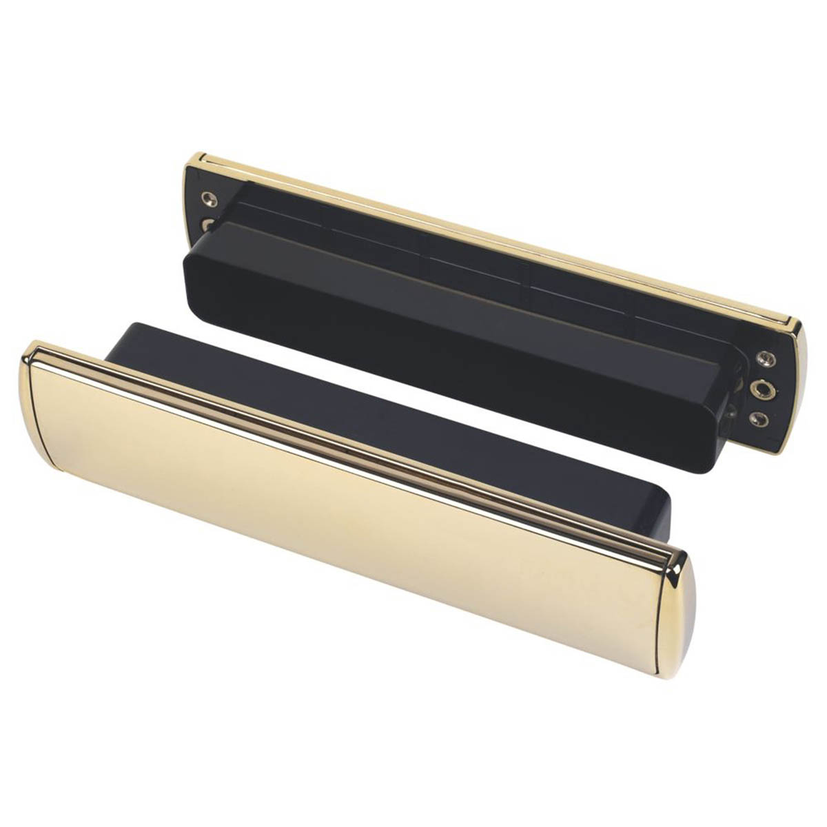 Mila Letterbox Gold Weather Sealed Aluminium Timber Steel Doors 310 x 76mm - Image 1