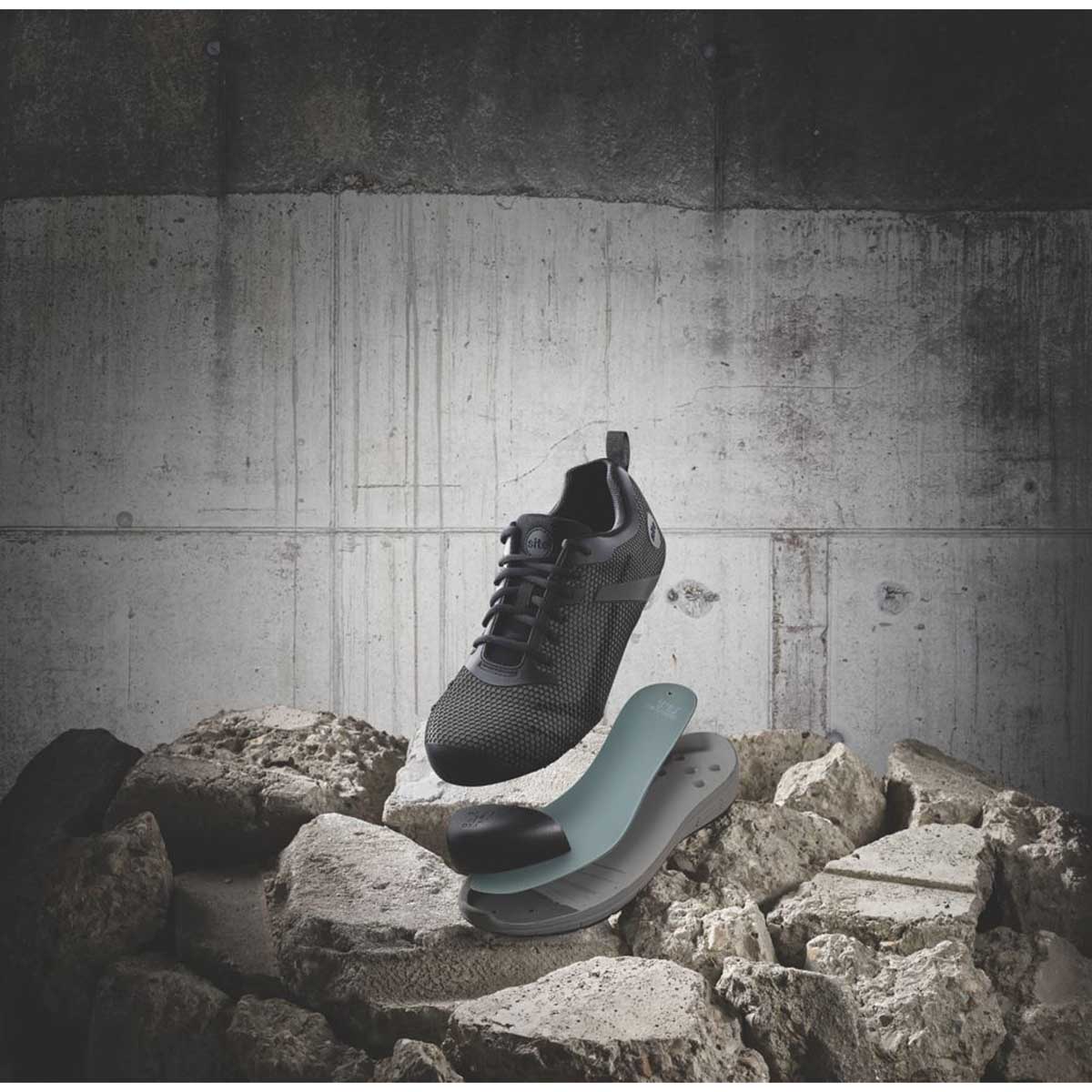 Site Safety Trainers Mens Wide Fit Black Synthetic Steel Toe Breathable Size 8 - Image 6