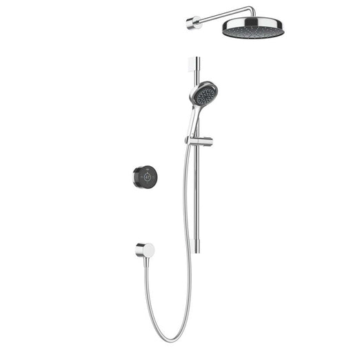 Mira Digital Mixer Shower Wireless Dual Outlet Thermostatic Round Black Chrome - Image 1