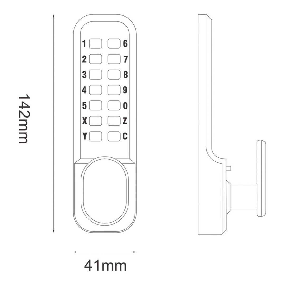 Smith & Locke Push-Button Lock Mechanical Holdback Facility Digital 37.5mm - Image 4