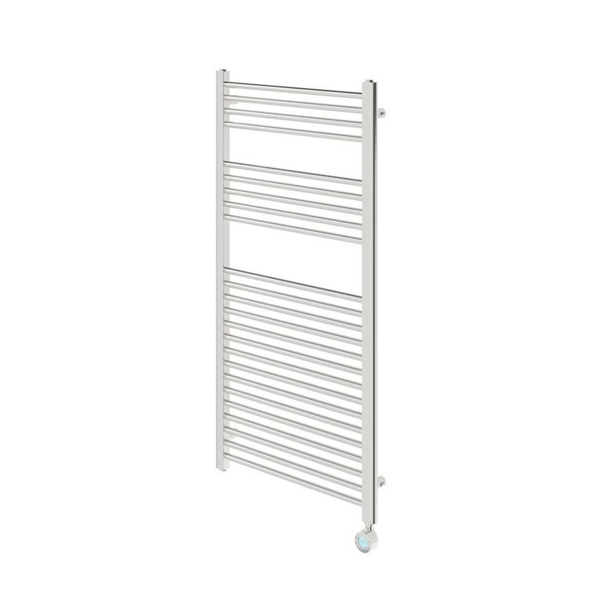 Flomasta 1200mm x 600mm 1364BTU Chrome Flat Electric Towel Radiator - Image 1