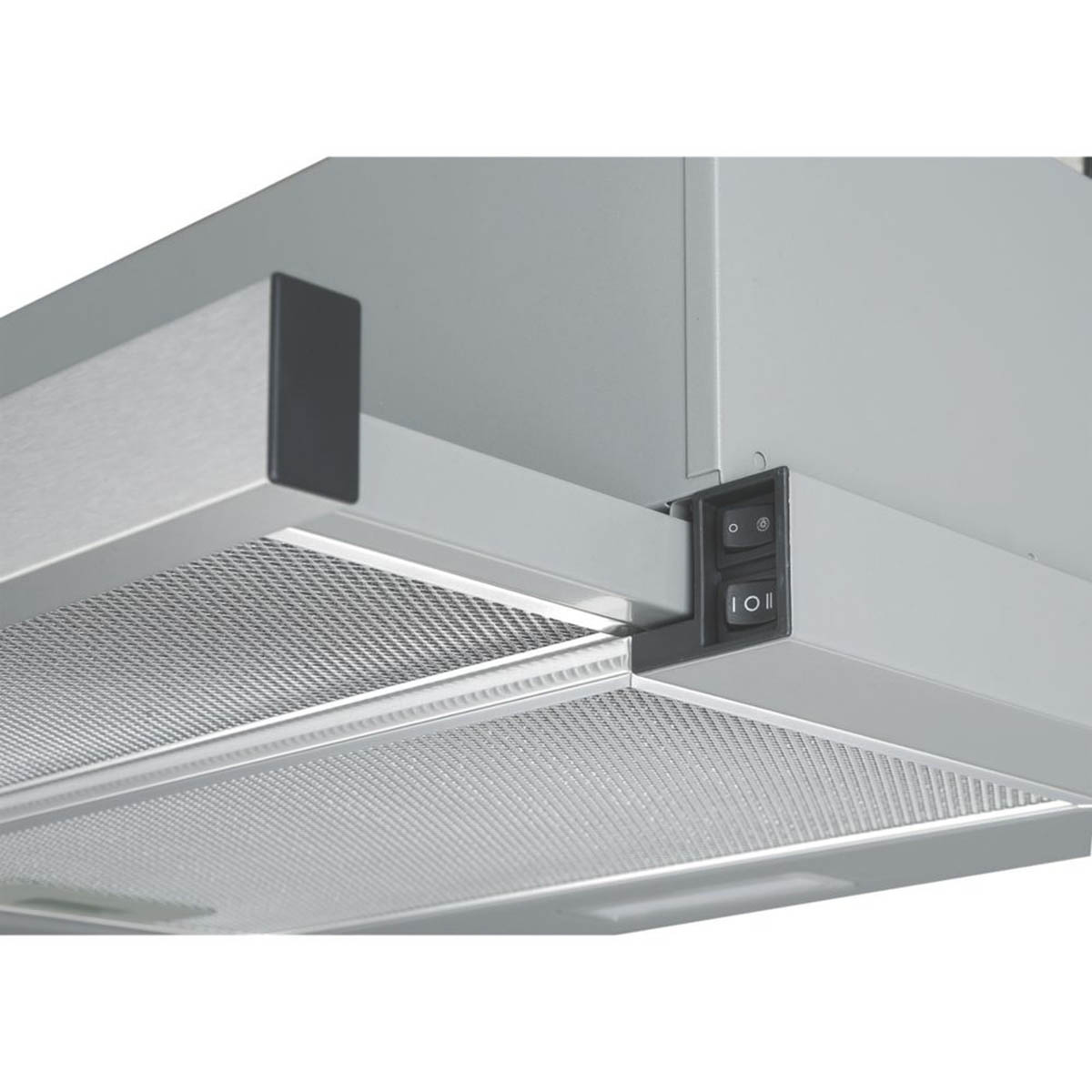 Essentials Cooker Hood Telescopic Stainless Steel Kitchen Extractor 598mm - Image 4