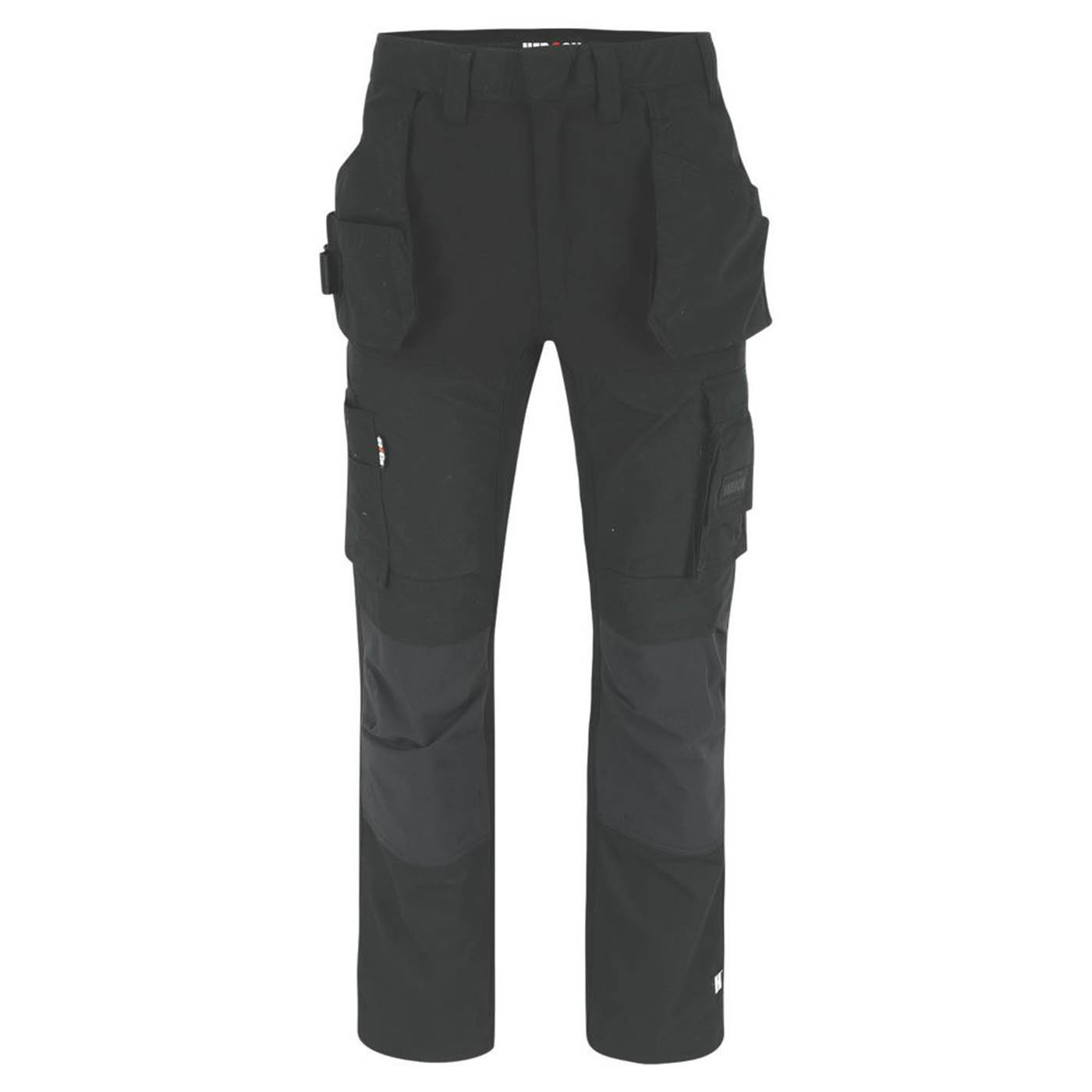 Herock Work Trousers Mens Regular Fit Black Stretch Multi Pockets Cargo 38W 32L - Image 2