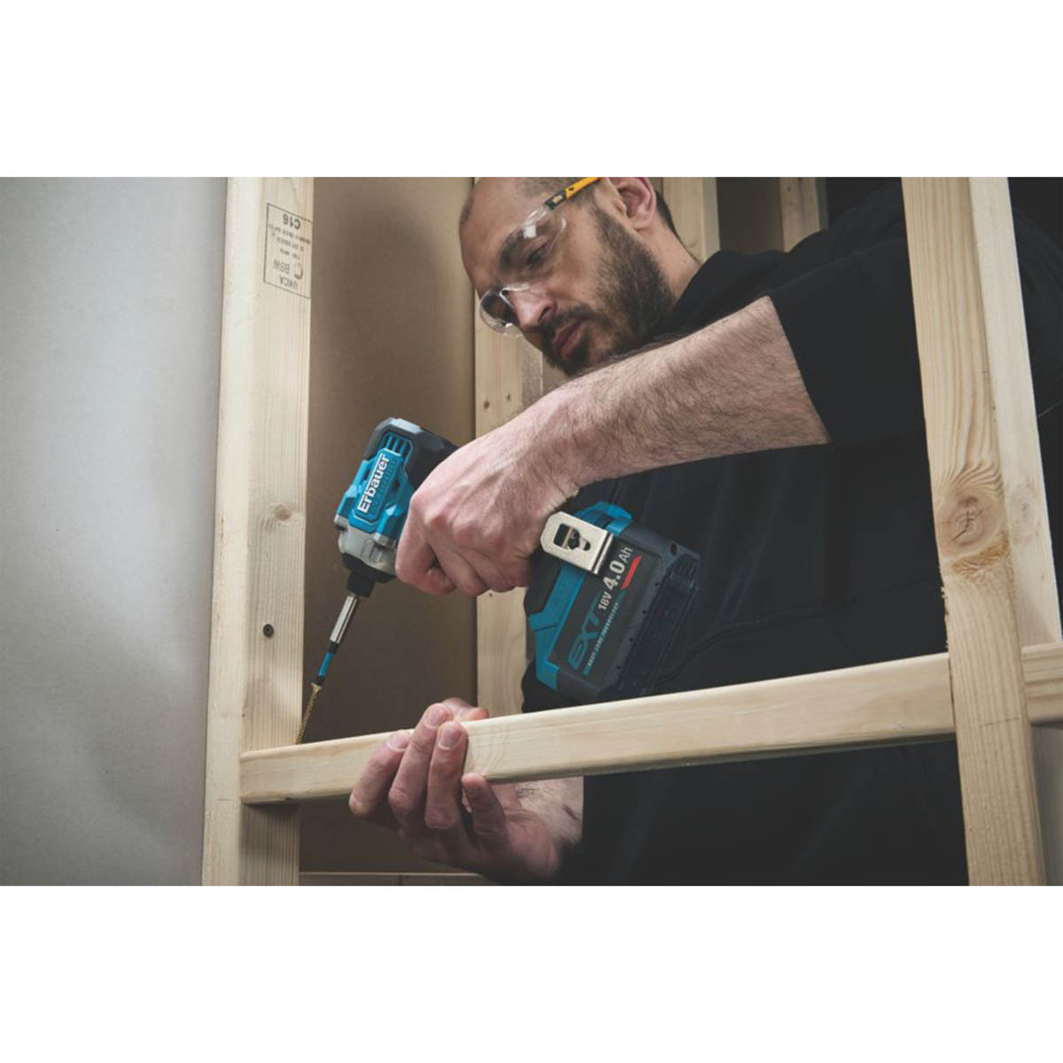 Erbauer Impact Driver 18V 4.0Ah Li-Ion ERI1093IPD Brushless Soft Grip Compact - Image 5