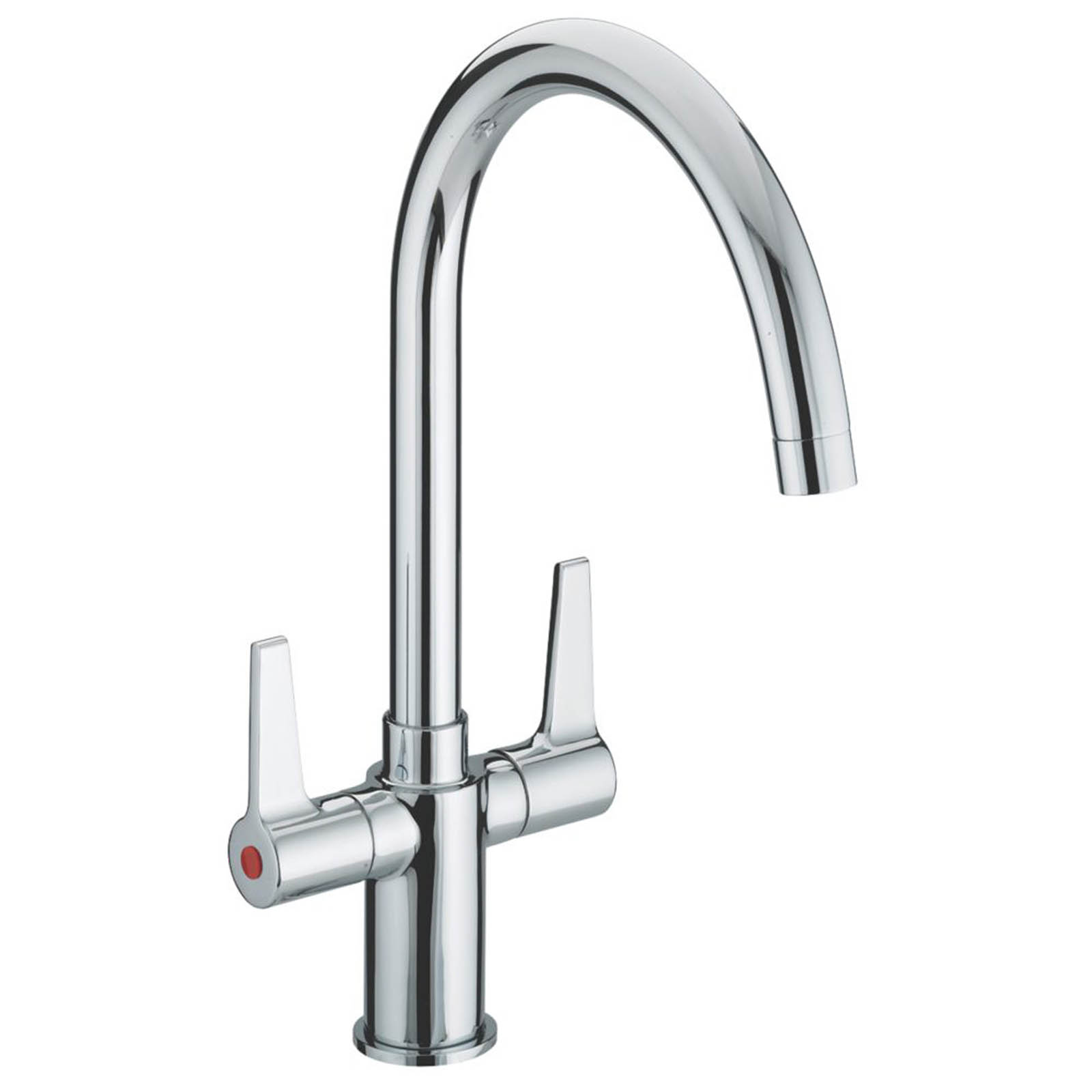 Bristan Kitchen Tap Mono Mixer Chrome Double Lever Swivel Spout Modern Faucet - Image 1