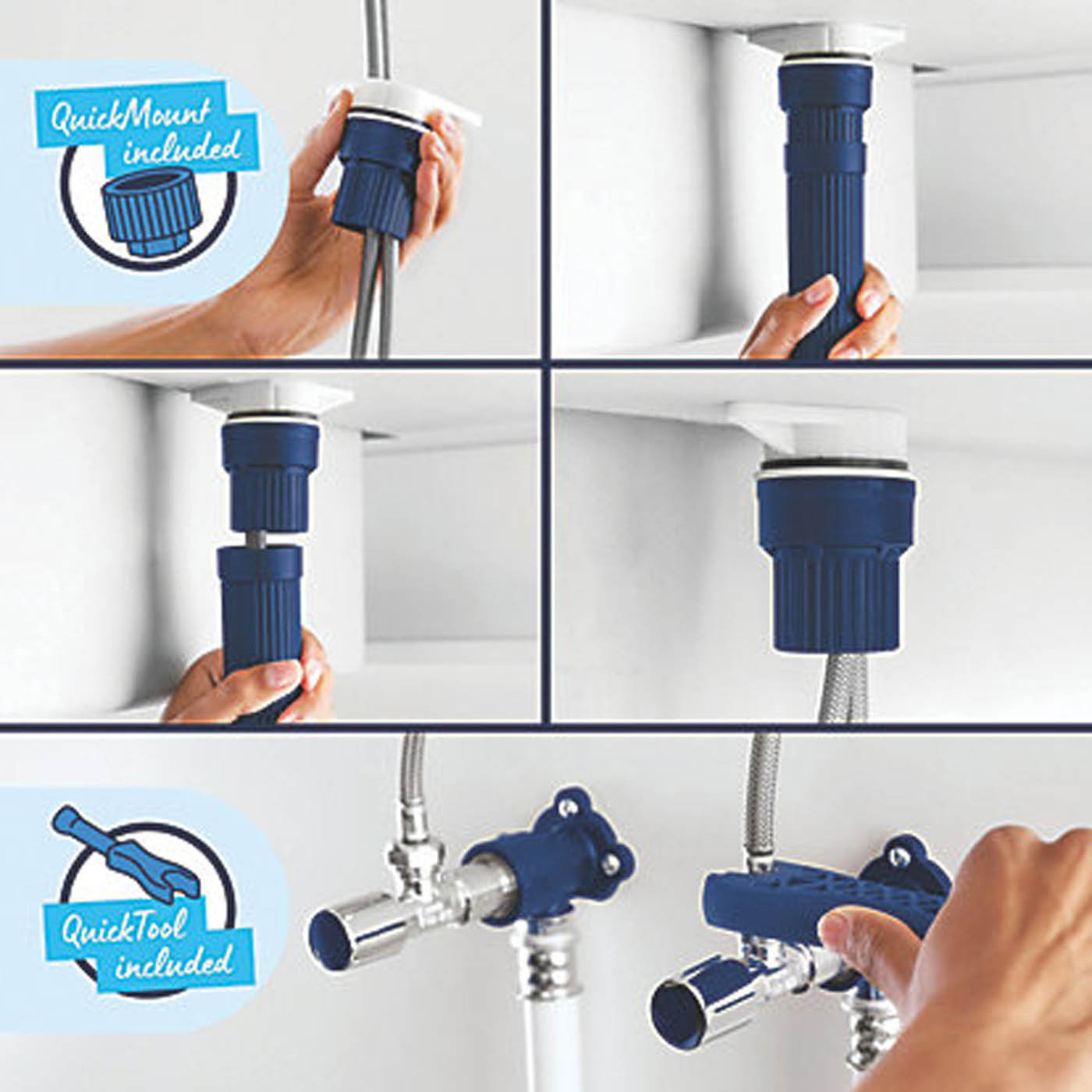 Grohe Dice Chrome 302mm Tall Lever Mono Basin Mixer Tap - Image 4