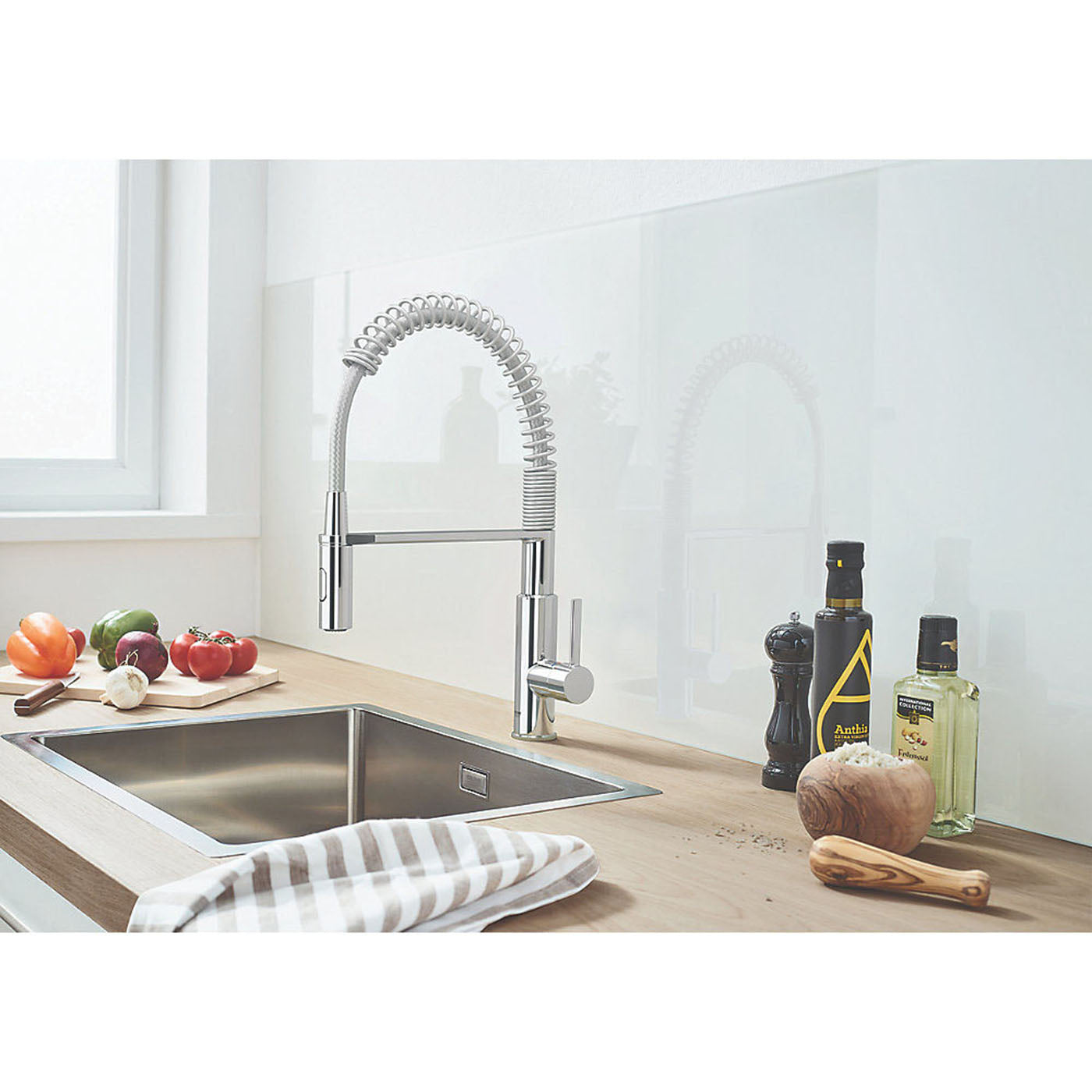 Grohe Kitchen Tap Get Professional Pull Out Mono Mixer Brass Chrome 3.6Kg 10 Bar - Image 4