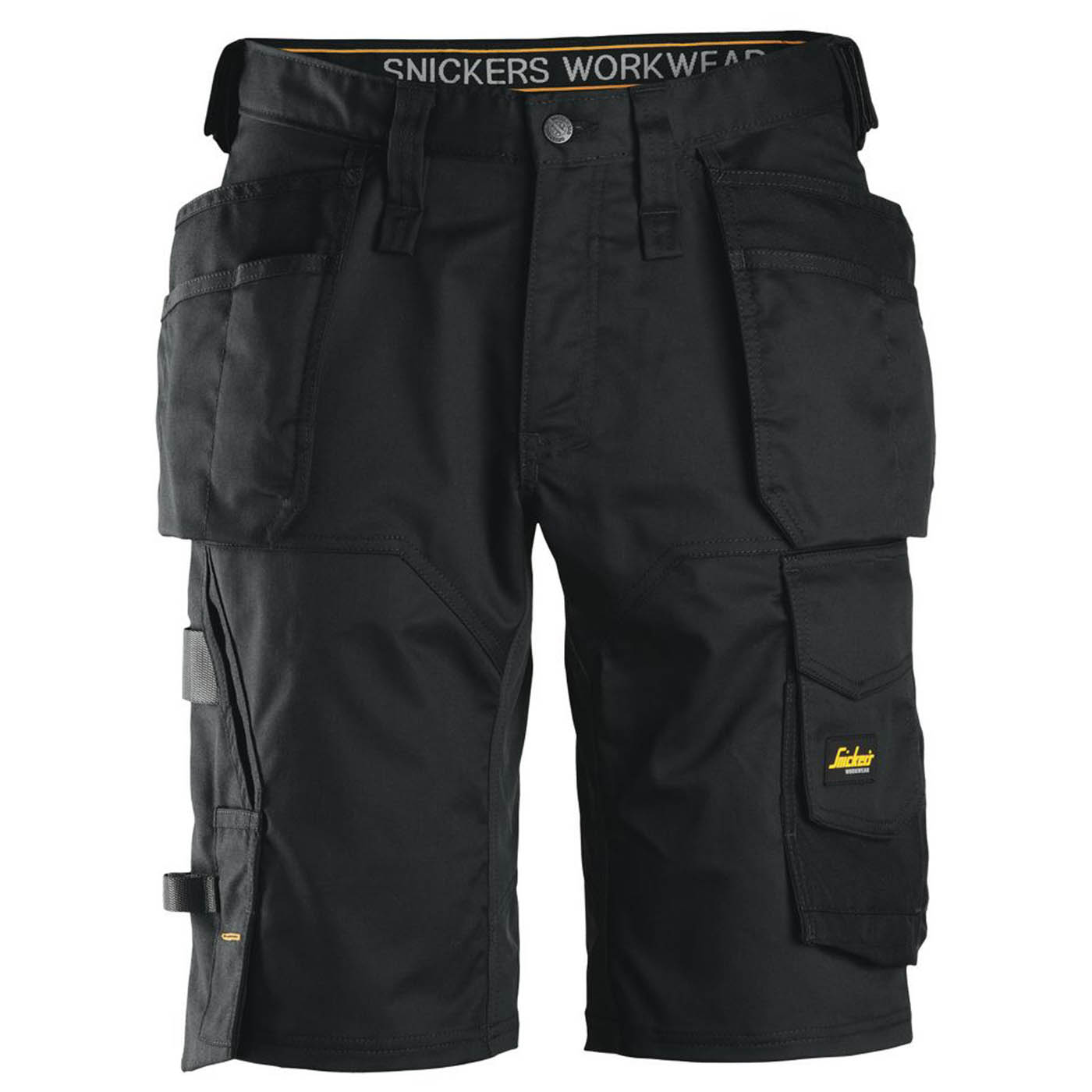 Snickers Work Shorts Mens Loose Fit Black Stretch Multi Pockets Cargo 30W - Image 1