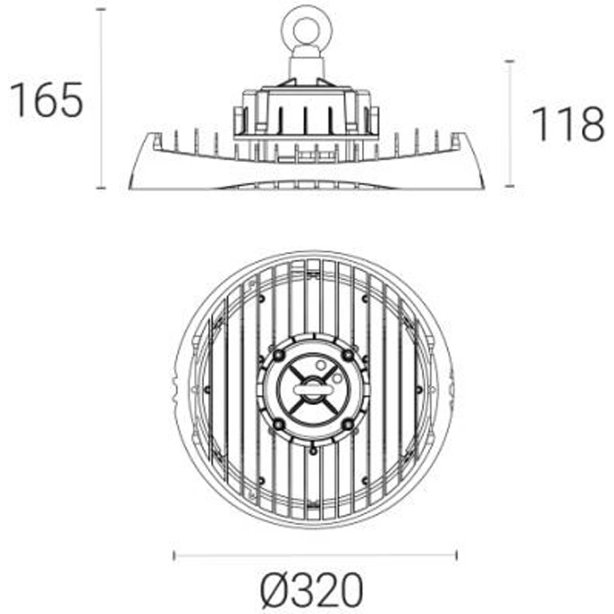 4Lite LED High Bay Light 200W Cool White 29000lms Emergency Warehouse Garage - Image 2