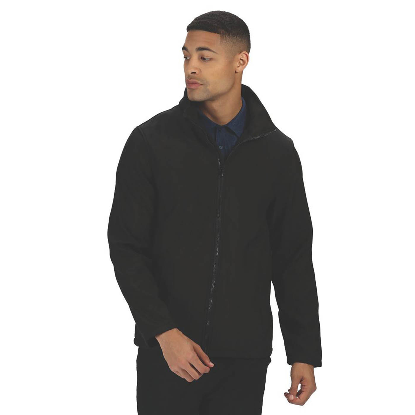 Regatta Work Jacket Mens Black Softshell Lightweight Coat 2X Large 47in Chest - Image 3