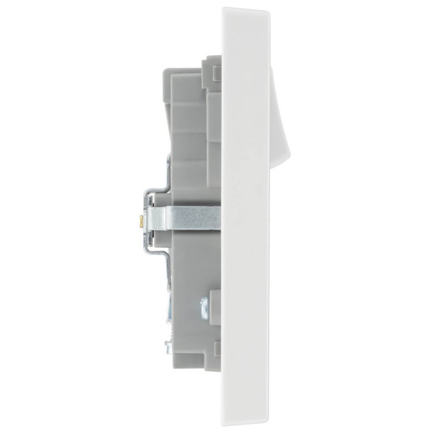 British General Wall Socket 2 Gang Single Pole Switched A And C USB White 13A - Image 4