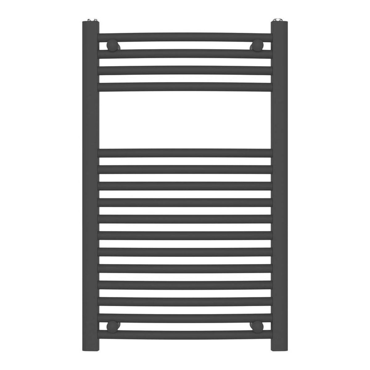 Flomasta Towel Rail Radiator Black Curved Bathroom Warmer Ladder H80xW50cm - Image 2