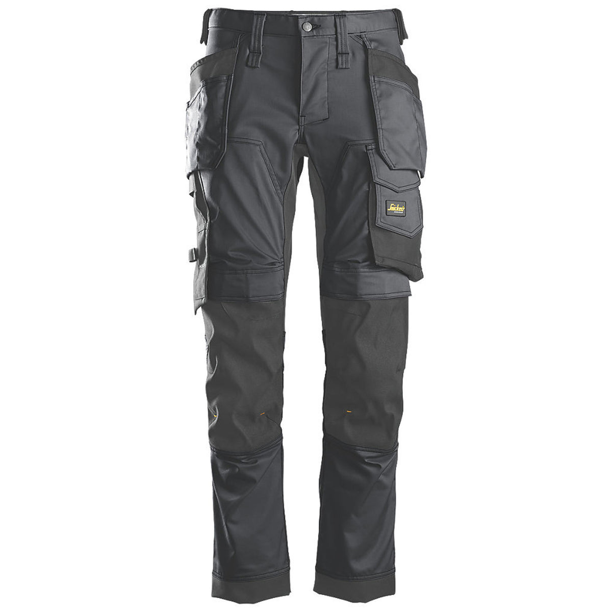 Snickers Work Trousers Mens Slim Fit Grey Black Multi Pockets Stretch 38W 32L - Image 1