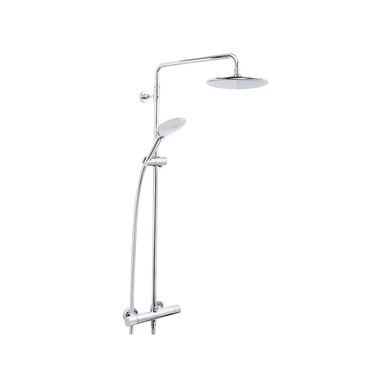 Bristan Thermostatic Shower Mixer Exposed Chrome Single Spray Pattern Twin Head - Image 1