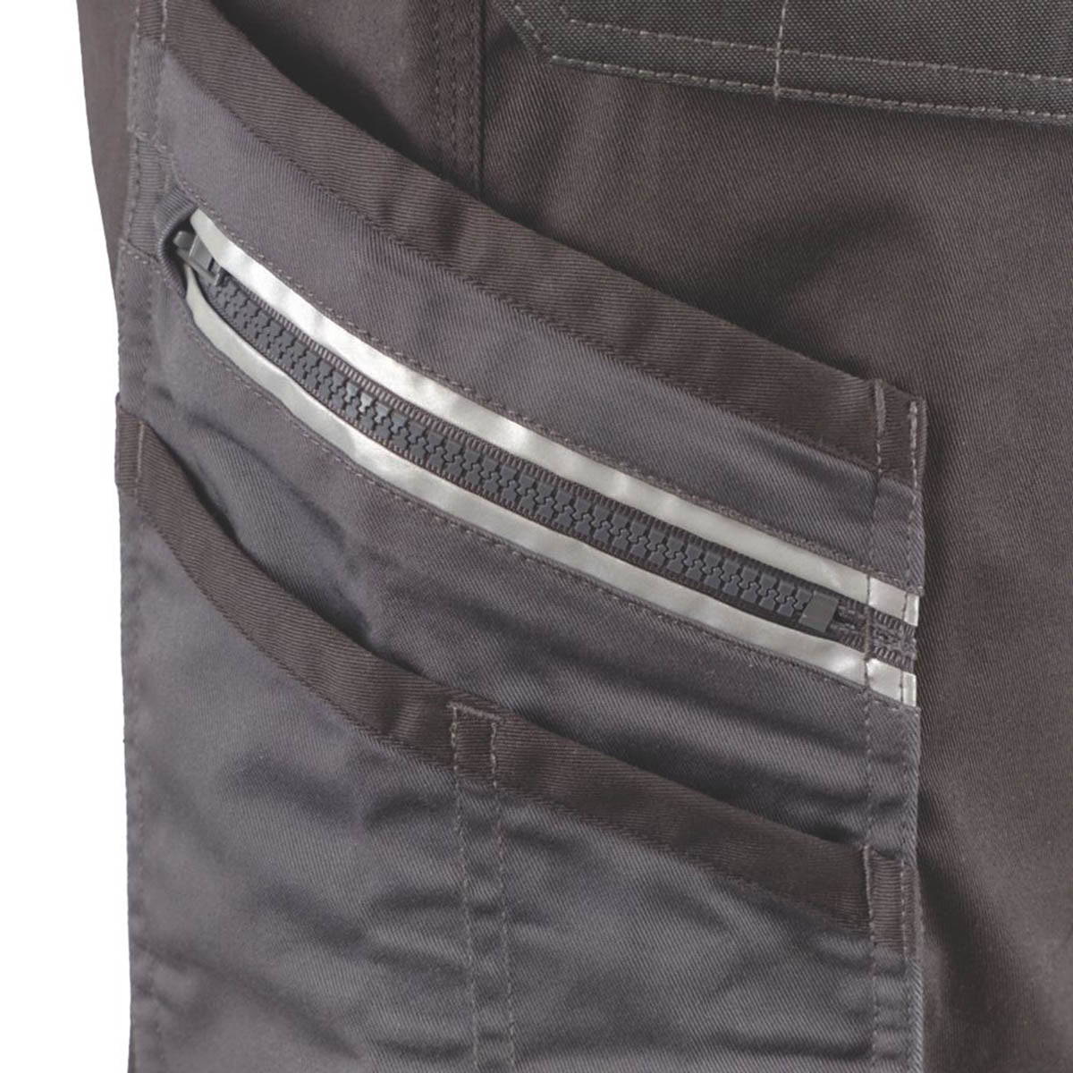 Site Work Trousers Mens Regular Fit Grey Black Stretch Multi Pockets 36"W 34"L - Image 6
