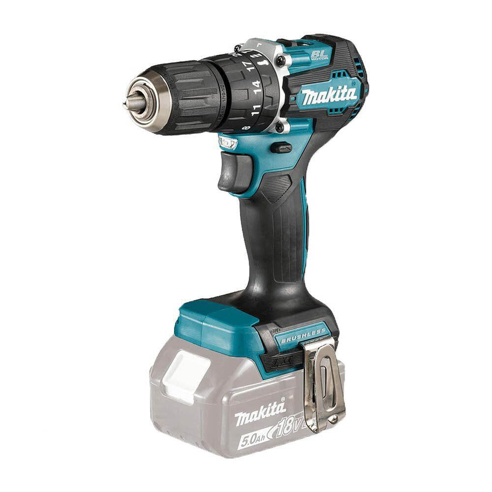 Makita Combi Drill Cordless 18V Li-Ion DHP487Z Brushless Compact Body Only - Image 1