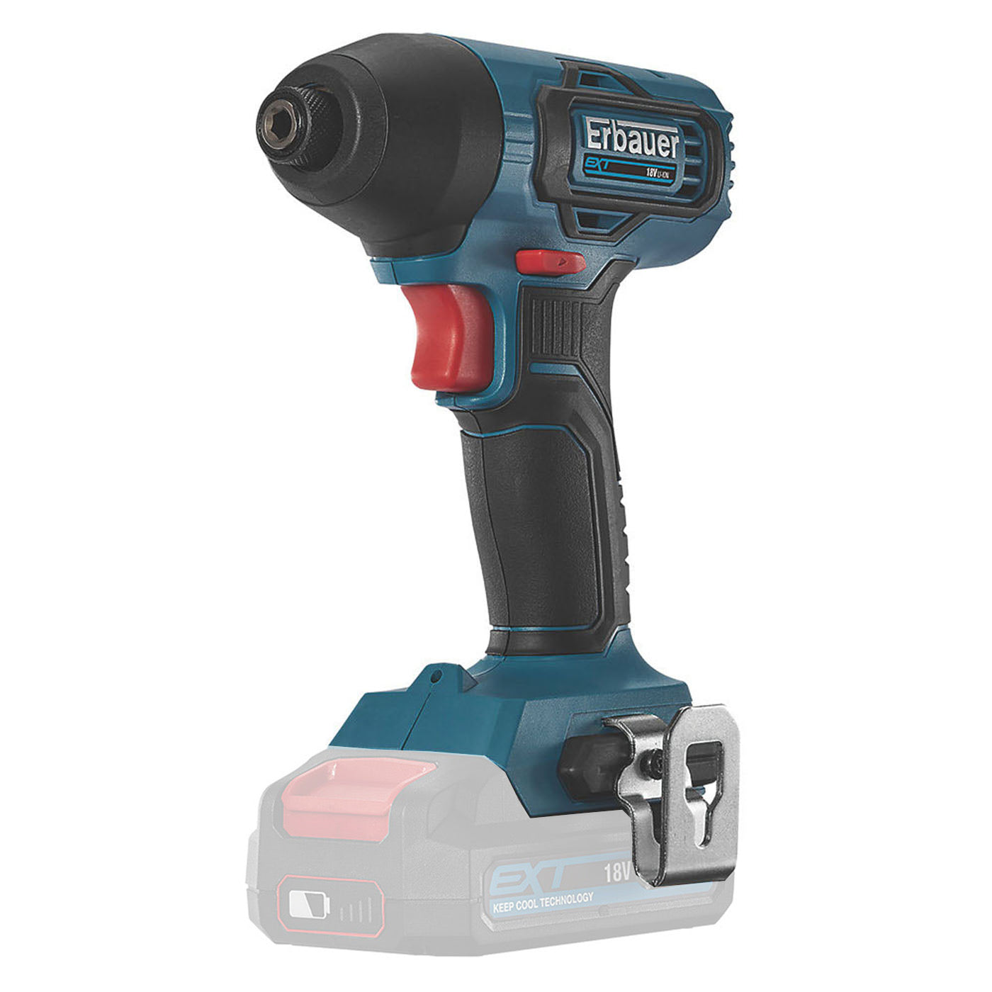 Erbauer Impact Driver Cordless 18V Li-Ion EBID18LI Soft Grip Compact Body Only - Image 1