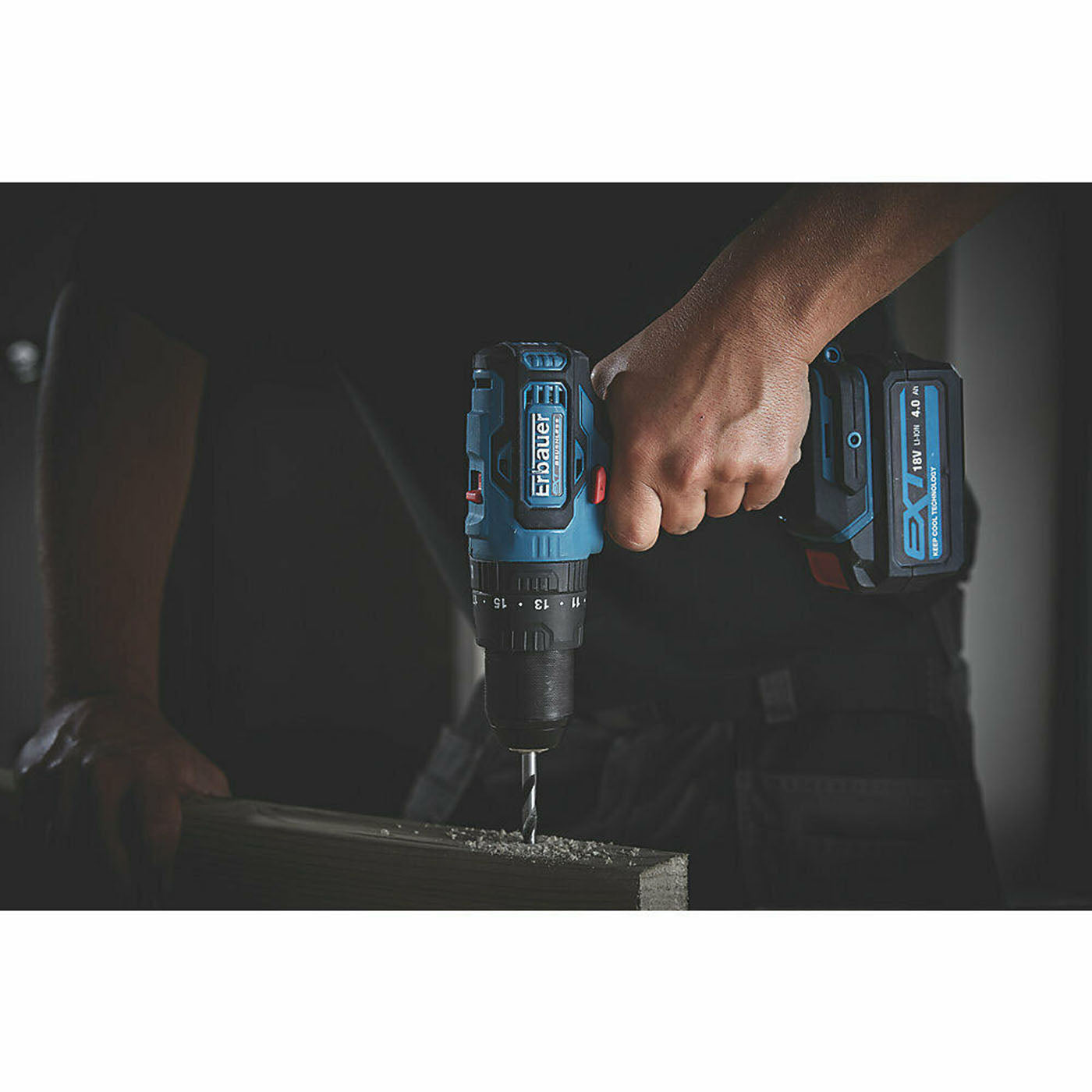 Erbauer Combi Drill Cordless ECD18Li2 Li-Ion 2 Speed ABS 18V Body Only - Image 4