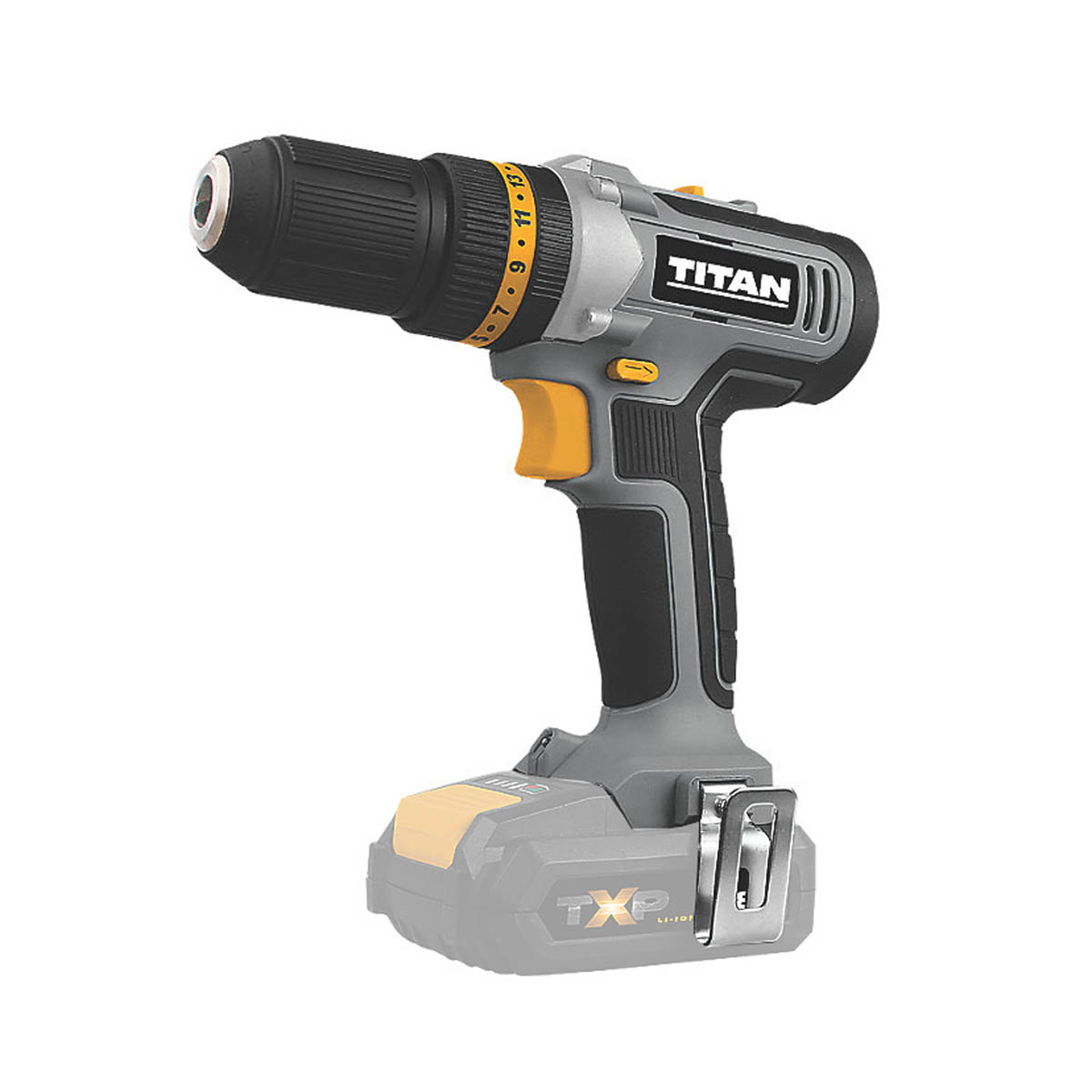Titan Combi Drill TTI884COM Cordless 18V Li-Ion Keyless Chuck Compact Body Only - Image 1