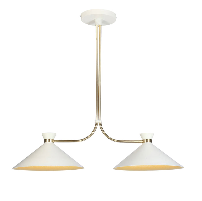 Apennin Ceiling Light Matt Cream 2 Lamp Pendant Kitchen Dining Room Lighting - Image 7
