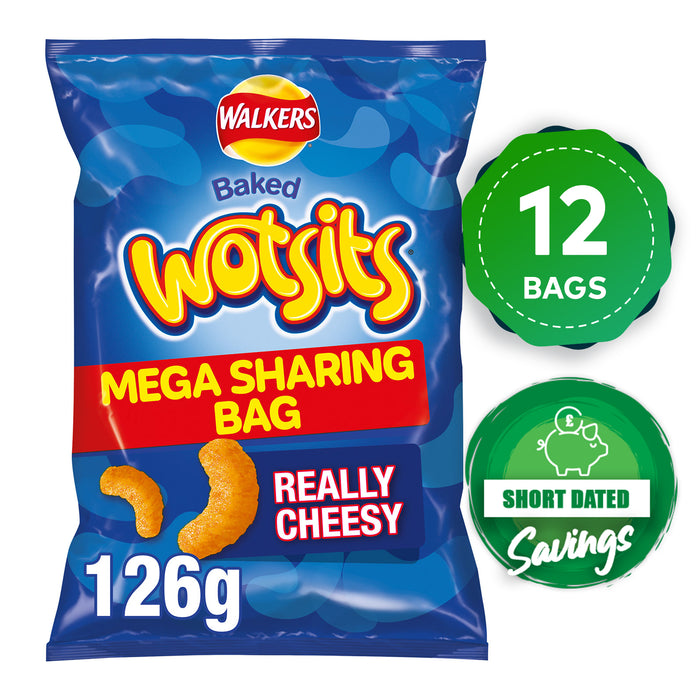 Walkers Wotsits Crisps Baked Snacks Cheesy Sharing 12 Bags x 126g - Image 10