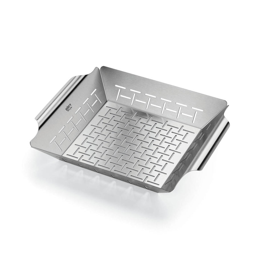 Weber Barbecue Basket Meat Vegetables Grilling Stainless Steel Square 300mm - Image 1