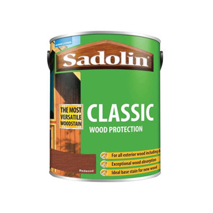 Sadolin Wood Protection Stain 5012919 Classic Redwood For Timber 5L SAD5012919 - Image 2