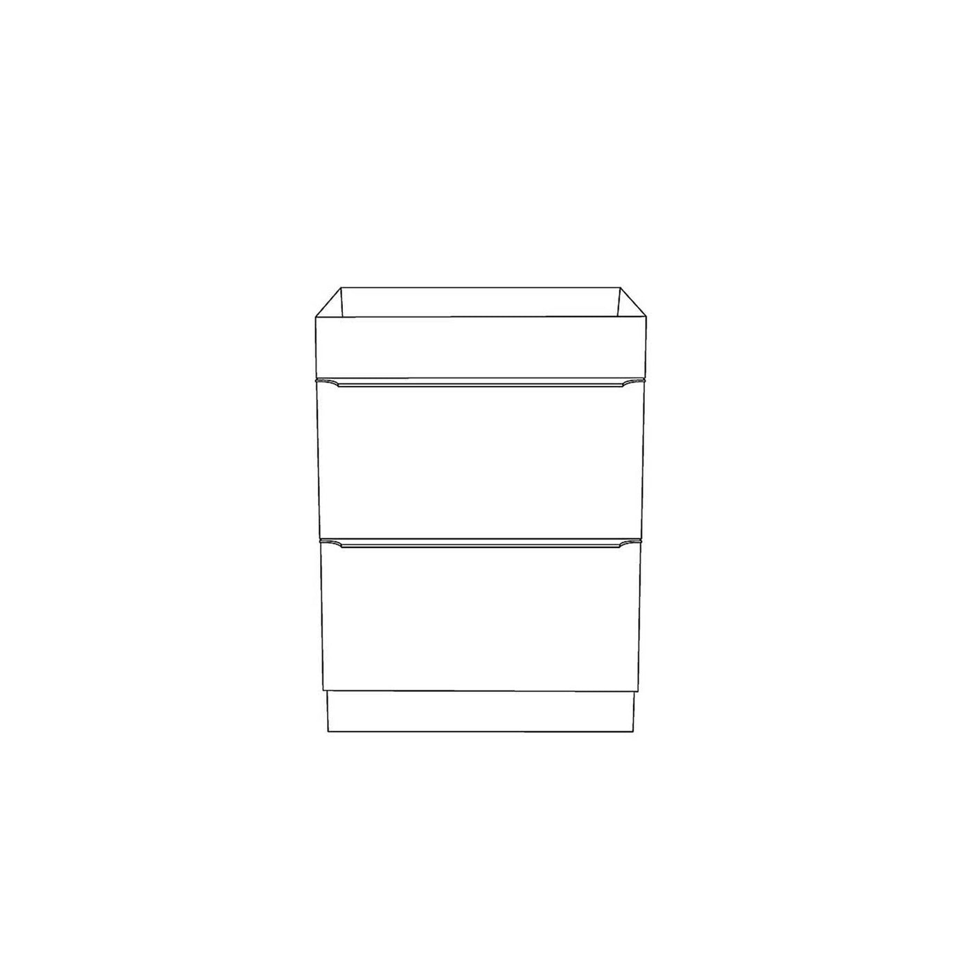 Imandra Bathroom Vanity Unit Under Sink Cabinet 2 Drawer Soft Close 60x82x45cm Taupe - Image 6