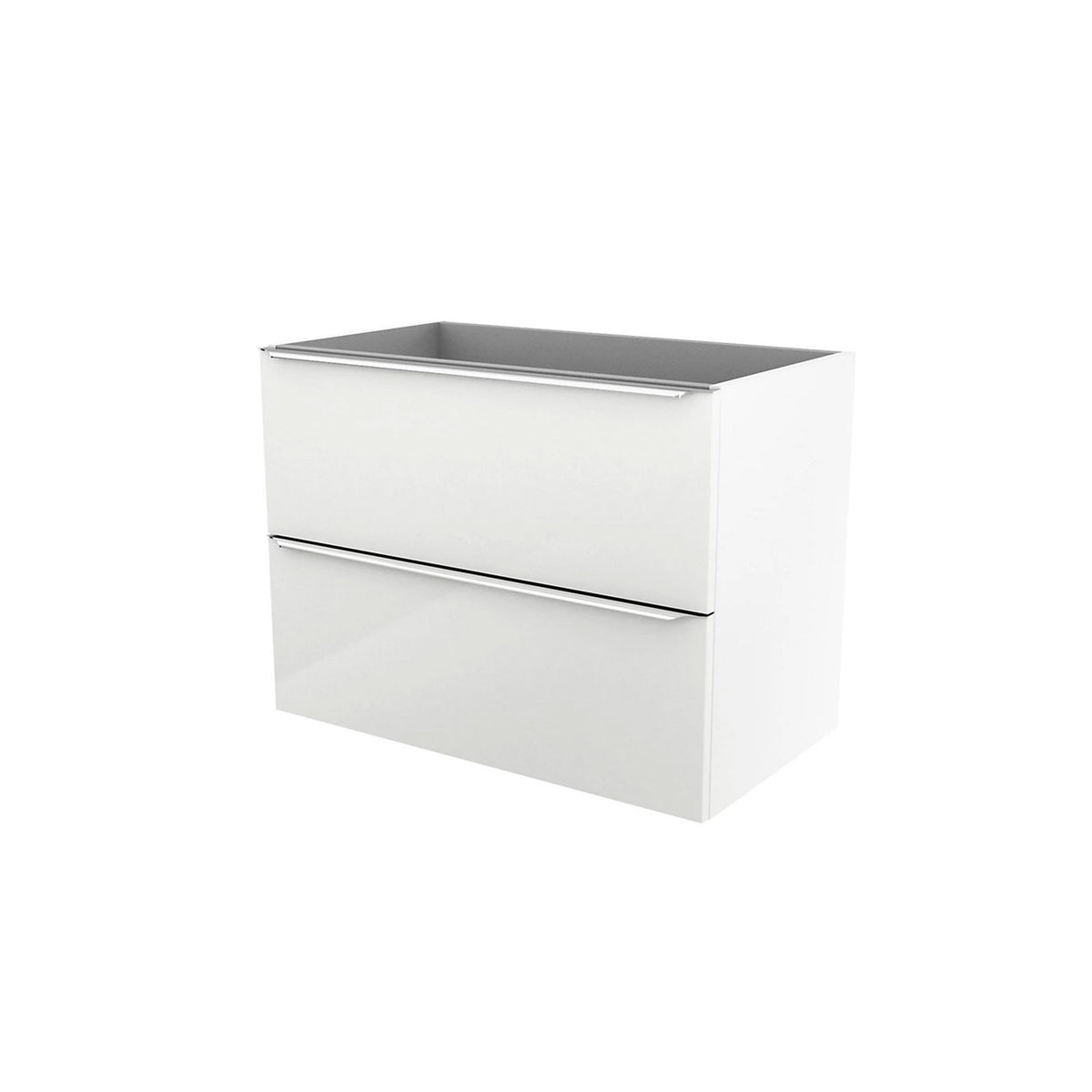 GoodHome Imandra Gloss White Wall-mounted Bathroom Vanity unit (H) 600mm (W) 800mm - Image 1
