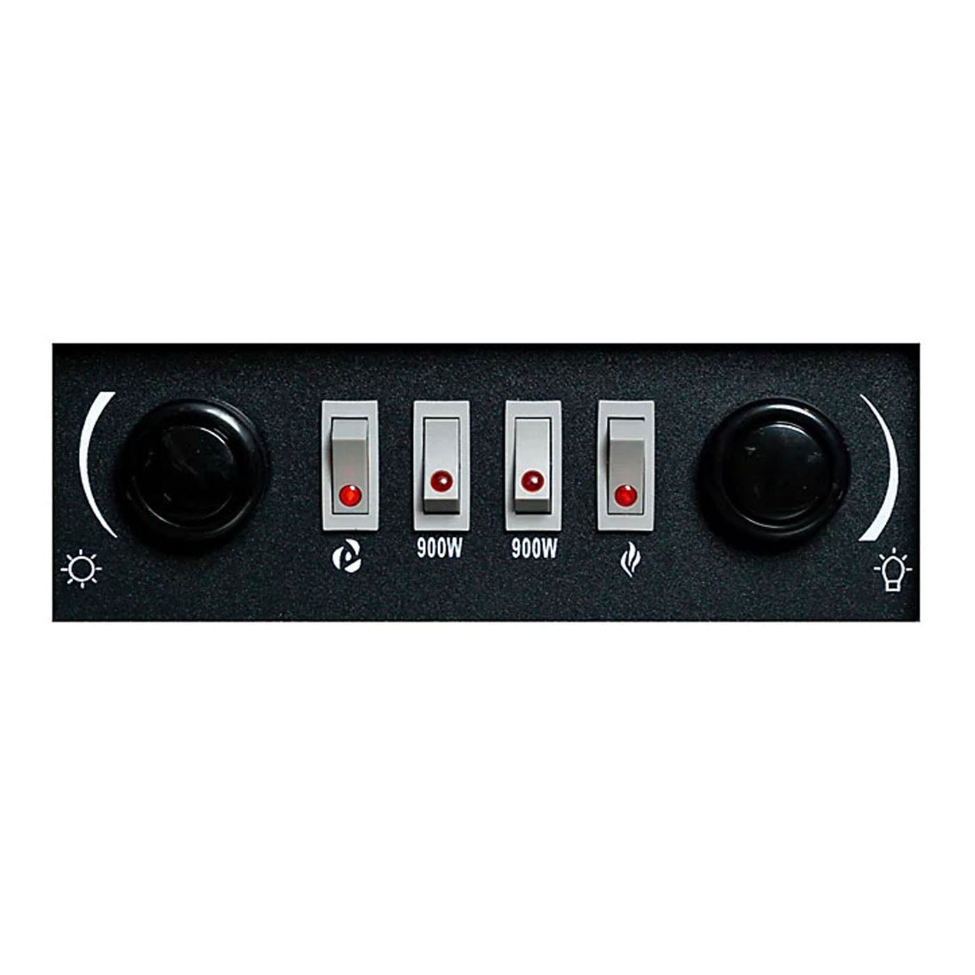 Electric Stove Fire Heater Fireplace Black Freestanding Log Flame Effect H540mm - Image 8