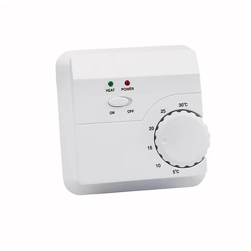 Room Thermostat White Plastic Central Heating Mechanical Temperature Controller - Image 1