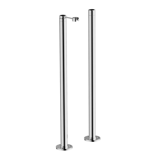 Bath Standpipe Tap Legs Chrome Connector Free Standing Telescopic Shrouds - Image 1