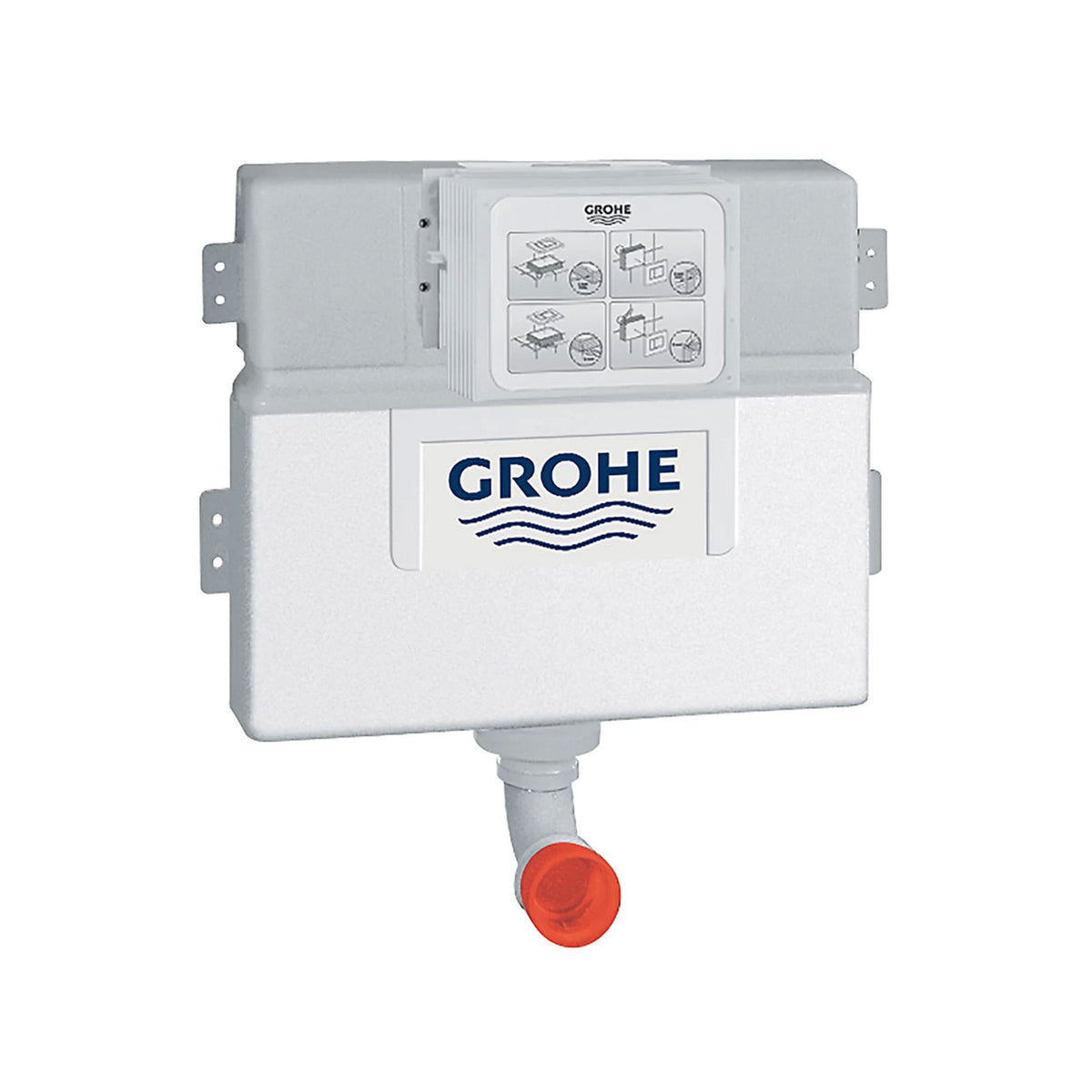 Grohe Concealed Dual Flush Cistern White Bottom/Side Inlet 45.5x41.5x14cm - Image 2