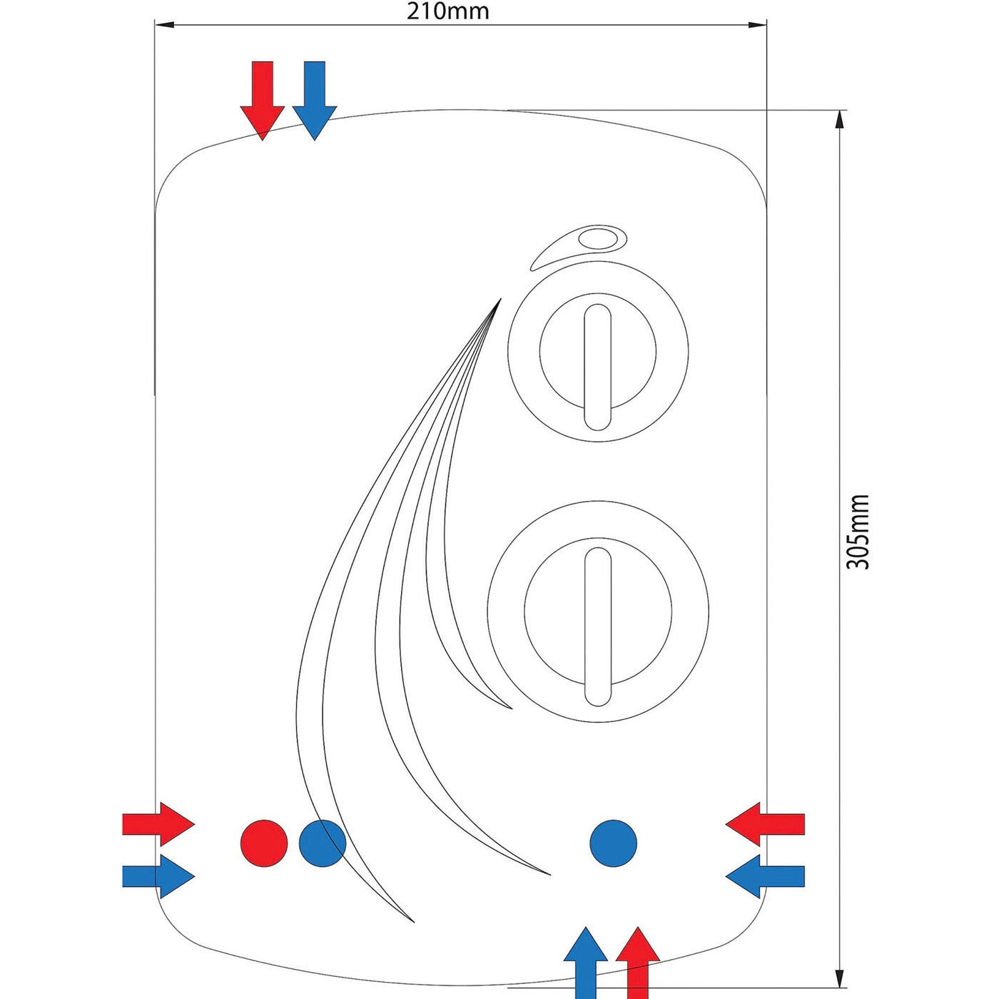 Triton Bathroom Electric Shower Enrich White 8.5kW Thermostatic - Image 5
