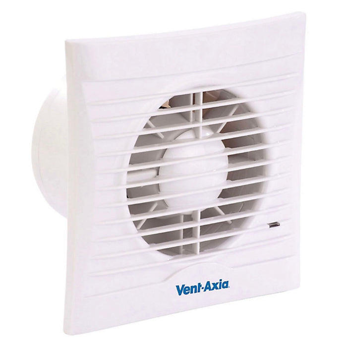 Vent-Axia Extractor Fan SIL100T Bathroom Thermoplastic With Timer 240V White - Image 1