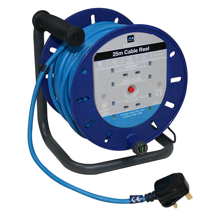 Masterplug Cable Reel 4 Socket  LDCT2510/4 240V Overload Protection Guide (L) 20m - Image 2