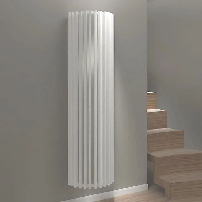 Kudox Designer Radiator White Vertical Steel Semi Circular Central Heating - Image 1