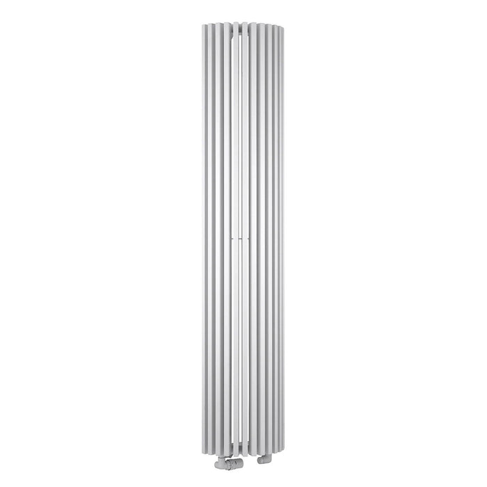 Kudox Designer Radiator White Vertical Steel Semi Circular Central Heating - Image 2