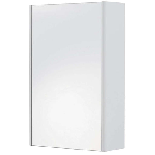 Bathroom Mirrored Cabinet MDF White 2 Adjustable Shelves Wall Mounted Modern - Image 1