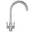 Franke Kitchen Mixer Tap Chrome Effect Double Lever Monobloc Modern Brass - Image 1