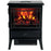 Electric Stove Heater Fireplace Black Freestanding Log Effect Traditional 2kW - Image 5