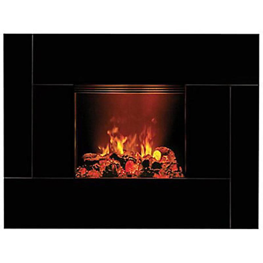 Dimplex Electric Fire Black RTOPW20 Fireplace Log Effect Modern Wall Mounted - Image 1
